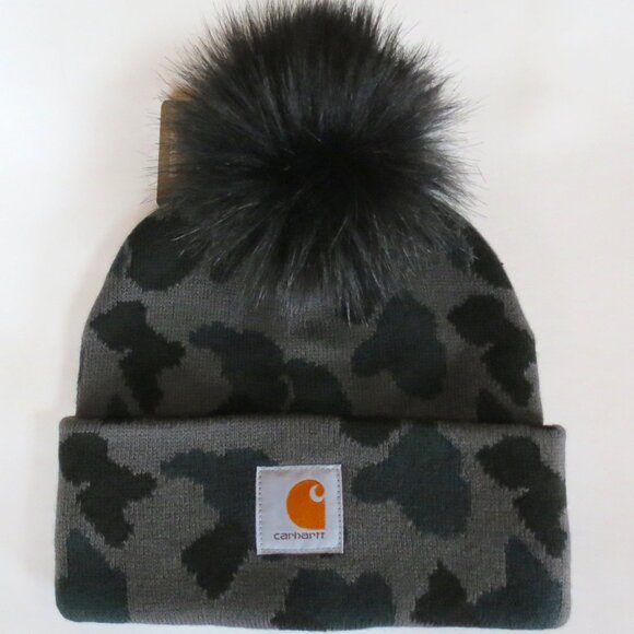 Carhartt Camo Beanie Handmade in USA Pom main image 5